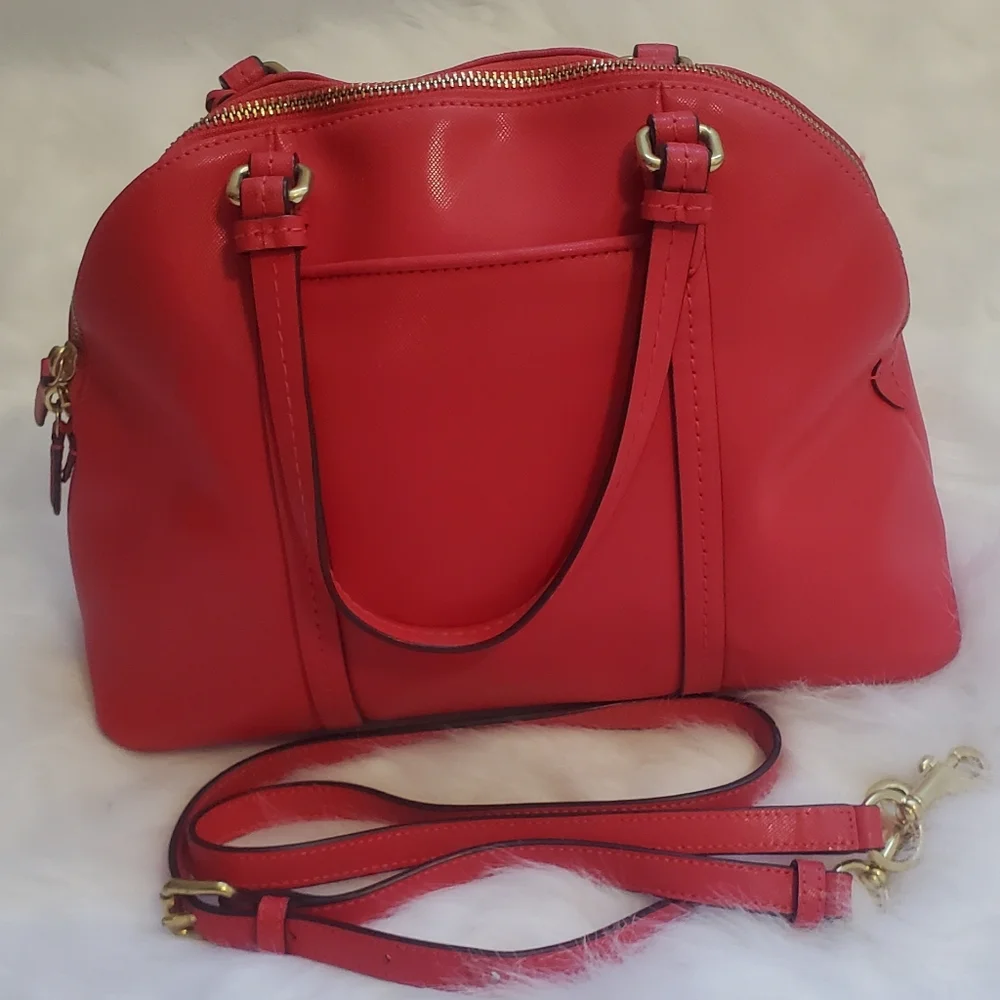 Coach | Peyton Leather Cora Domed Satchel - Picture 3 of 6